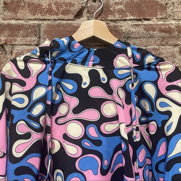 Year of Ours Splash Tennis Hooded Blue Pink Pullover Size Large - Picture 3 of 8
